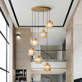 Trum Aluminium Hänglampa Eiland Modern Enkel 3/5-lamps Svart/Guld Taklampa i Varm/Vit Ljus Carvallo