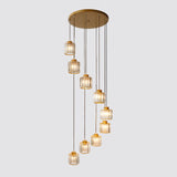 Trum Aluminium Hänglampa Eiland Modern Enkel 3/5-lamps Svart/Guld Taklampa i Varm/Vit Ljus Carvallo