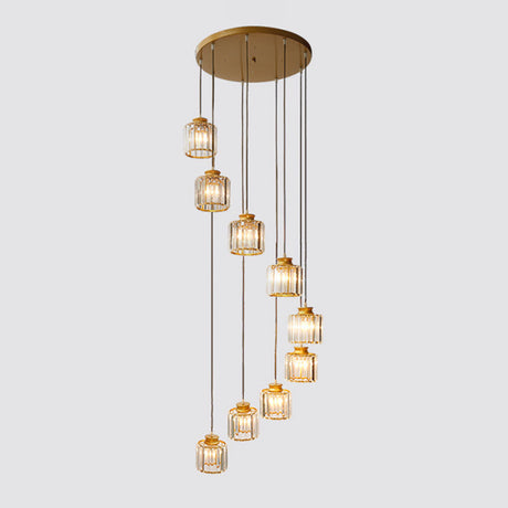 Trum Aluminium Hänglampa Eiland Modern Enkel 3/5-lamps Svart/Guld Taklampa i Varm/Vit Ljus Carvallo