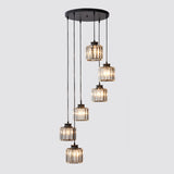 Trum Aluminium Hänglampa Eiland Modern Enkel 3/5-lamps Svart/Guld Taklampa i Varm/Vit Ljus Carvallo