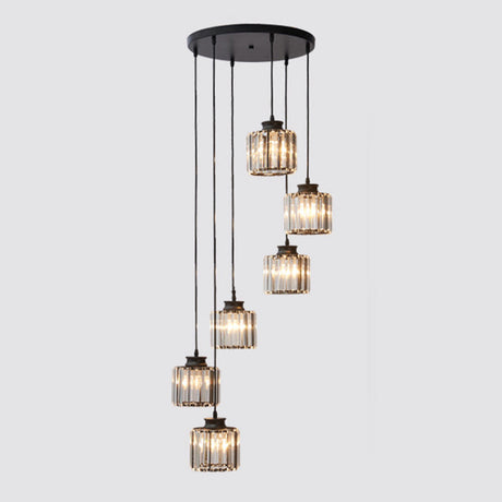 Trum Aluminium Hänglampa Eiland Modern Enkel 3/5-lamps Svart/Guld Taklampa i Varm/Vit Ljus Carvallo