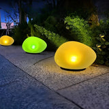Luminösa trädgårdsstenar med färgbyte – Dekorativa LED stenlampor för utomhus och trädgård Carvallo