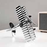 Retro metallväggskulptur av flygplan - Vintage flygkonst för industriell heminredning MILA Sverige