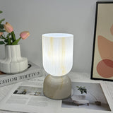 Modern minimalistisk glasbordslampa – elegant cylinderdesign MILA Sverige