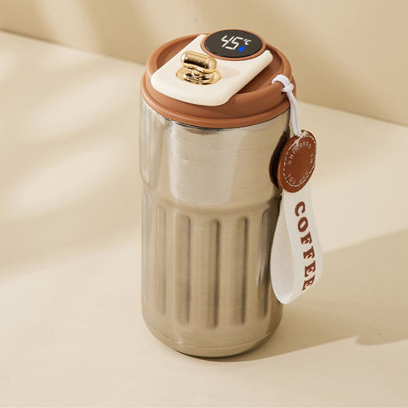 Rostfritt stål kaffekopp med LED temperaturvisning 450 ML Carvallo