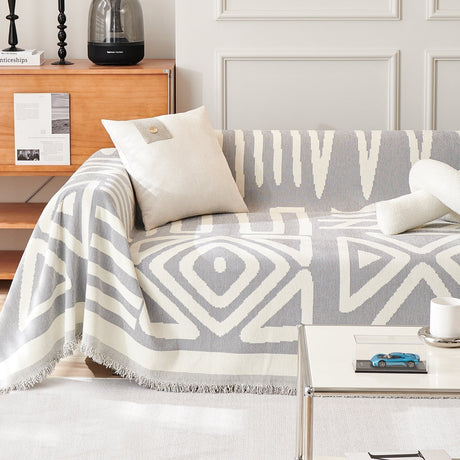 Geometrisk Boho Stil Sofföverdrag - Modern, Stilig & Hållbart Soffskydd Carvallo