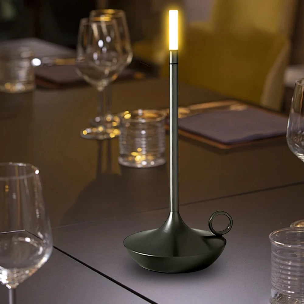 Vintage Uppladdningsbar Bordslampa – LED Metall Skrivbordslampa med Touchswitch & USB Laddning Carvallo