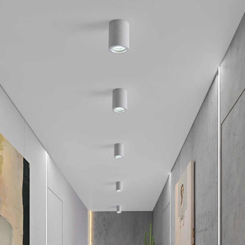 Cement Cylinder LED Taklampa - Minimalistisk Design Carvallo