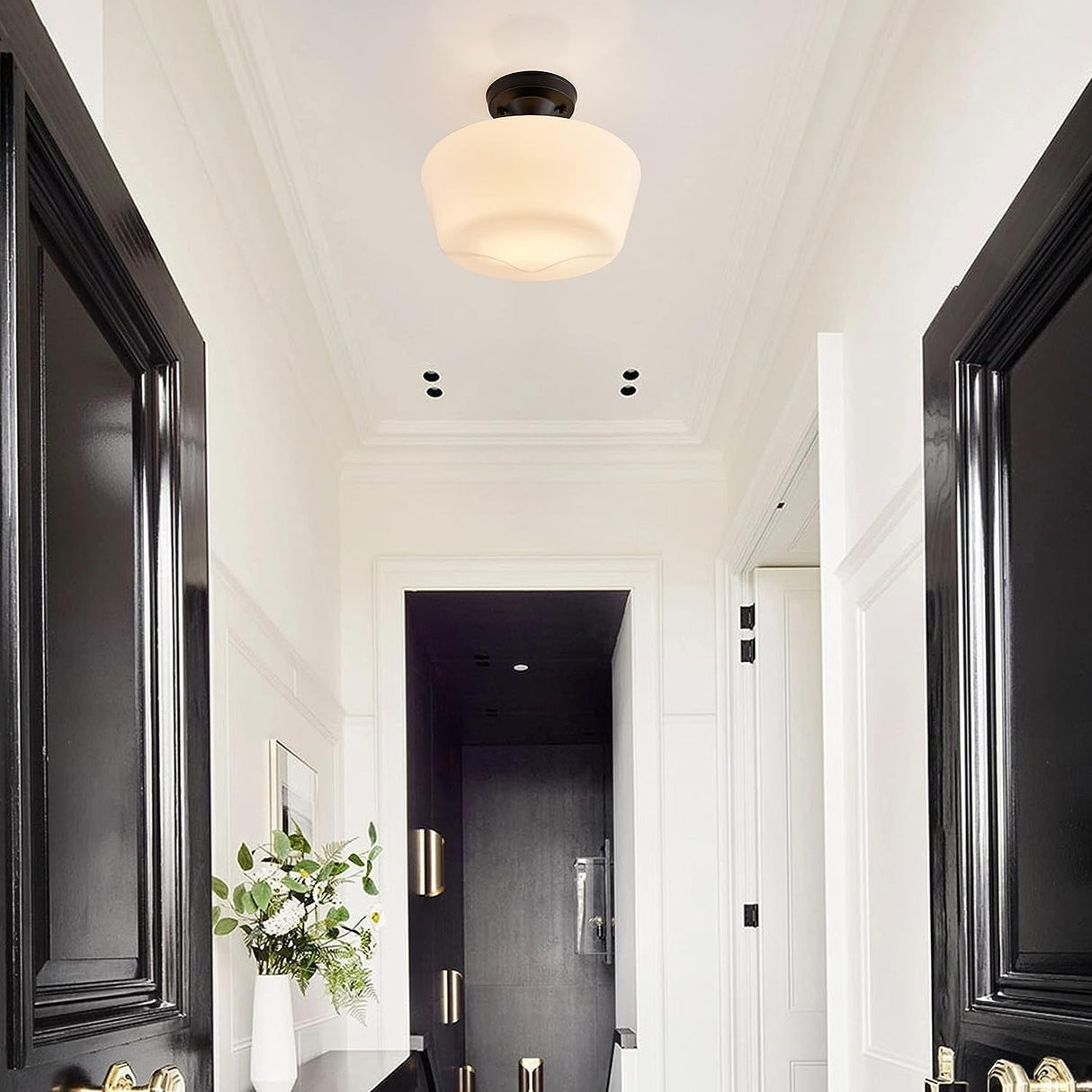 Bauhaus Crème Messing Taklampa för Hallen Carvallo