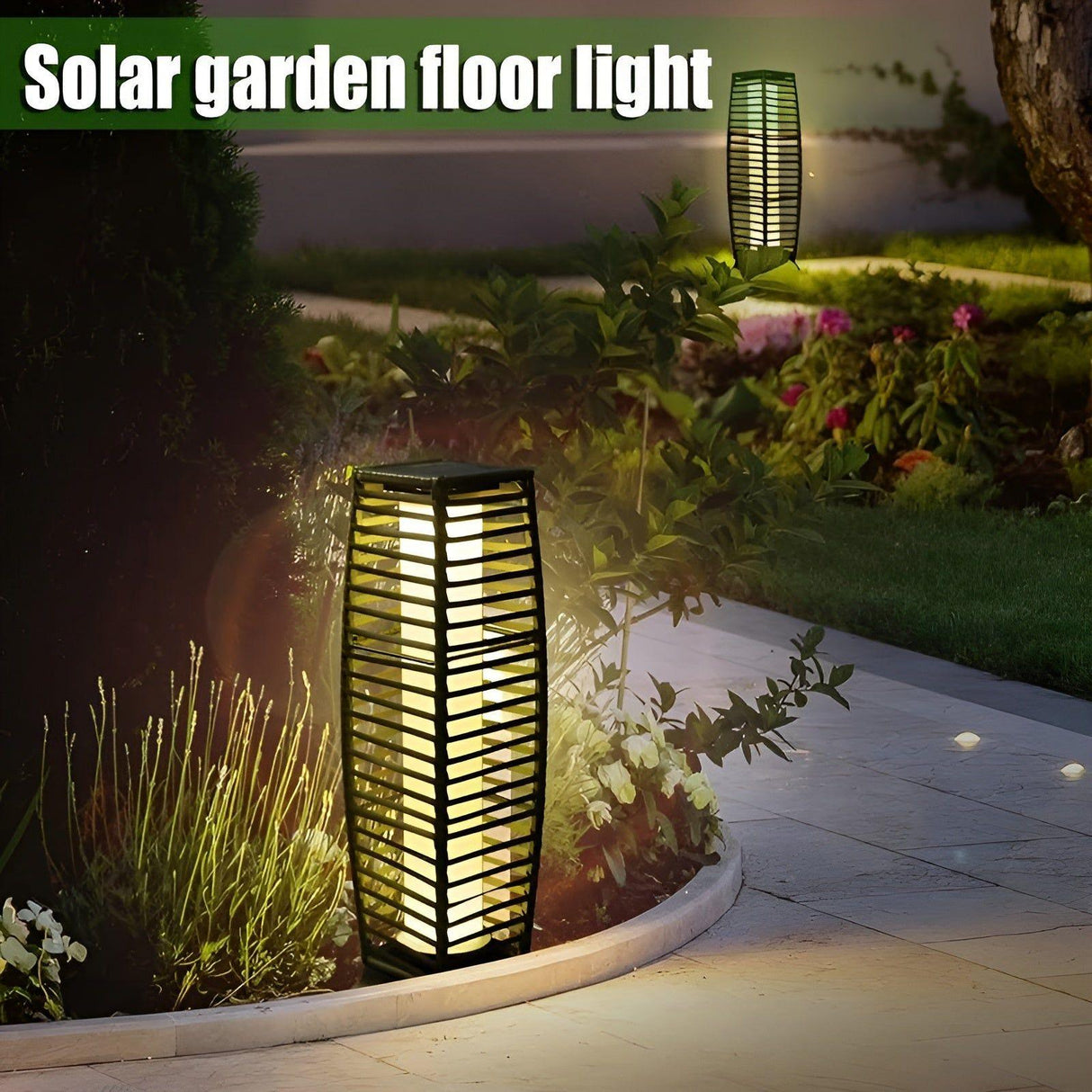 OutdoorShimmer Light - Mångsidig Solcells Utomhus Golvlampa Carvallo