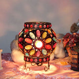 Nattduksbord med akrylperlor för atmosfärisk belysning Carvallo