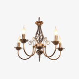 Vintage Bronze Chandlier | 4/6/8 Ljus Matsal Takarmatur i Järn | Brick by Brick Carvallo