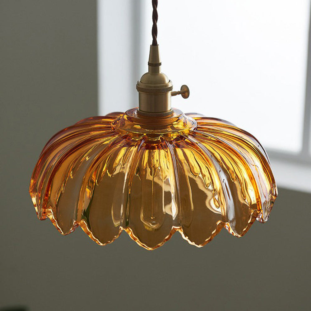 Pendellampa Vintage Glas Hängande Lampa Carvallo