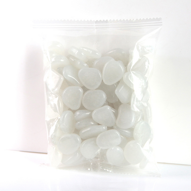 Lysande stenar för trädgård & dekoration – Fosforescerande småstenar i olika färger Carvallo