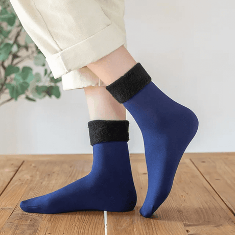 Mjuka Sammet Vintersockor-Vintersockor-BB-1 par-Marinblå-Hemnix