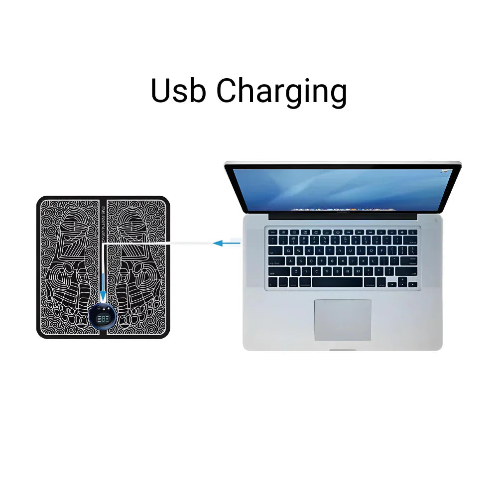 Trådlös EMS fotmassagedyna – Uppladdningsbar muskelstimulator för avslappning och cirkulationsökning MILA Sverige