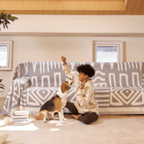 Geometrisk Boho Stil Sofföverdrag - Modern, Stilig & Hållbart Soffskydd Carvallo