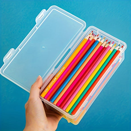 Transparent Förvaringsbox - Praktisk och Hållbar för Skolmaterial Carvallo
