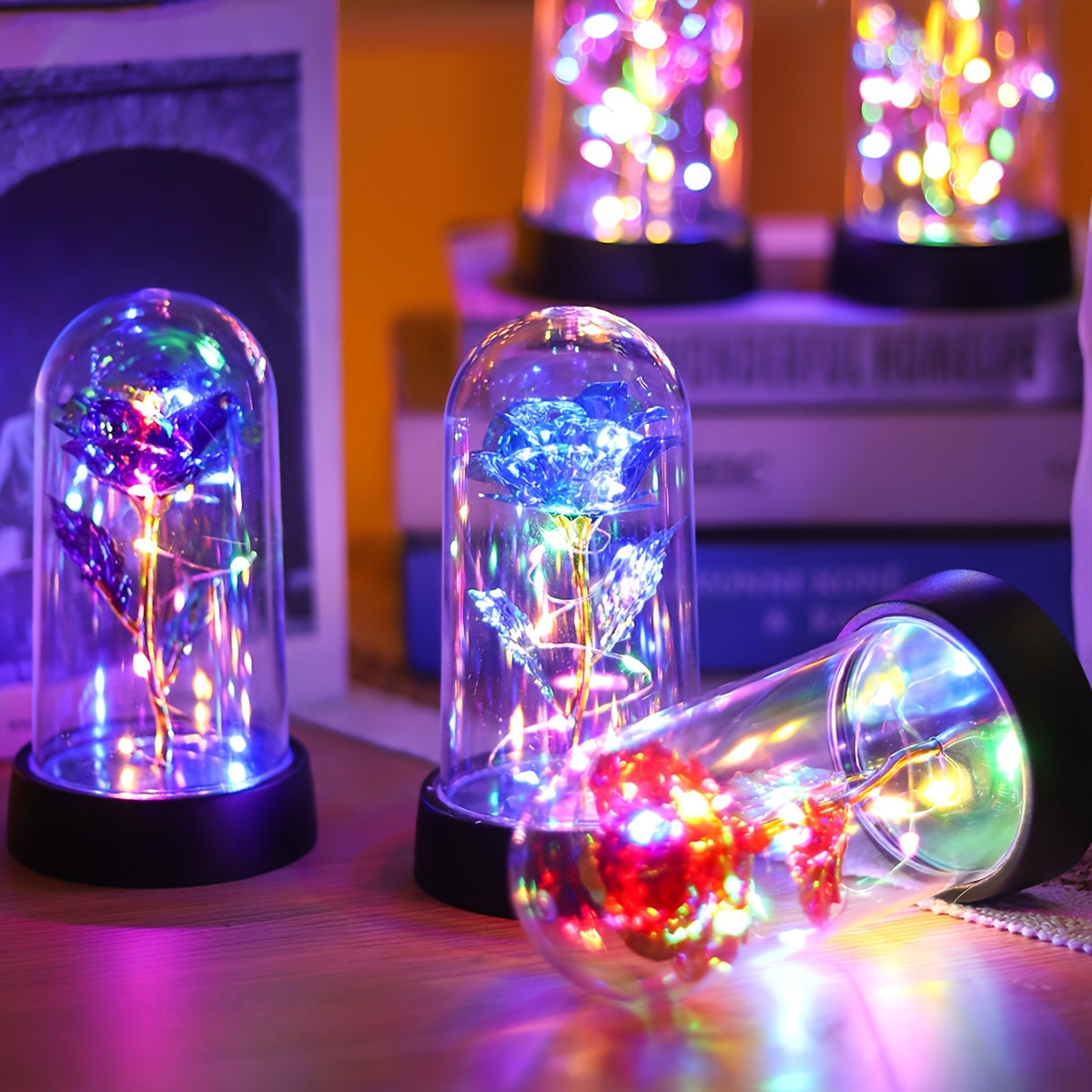 GoldenRose - Elegant Rosablomma Lampa för Gåvor och Dekoration Carvallo