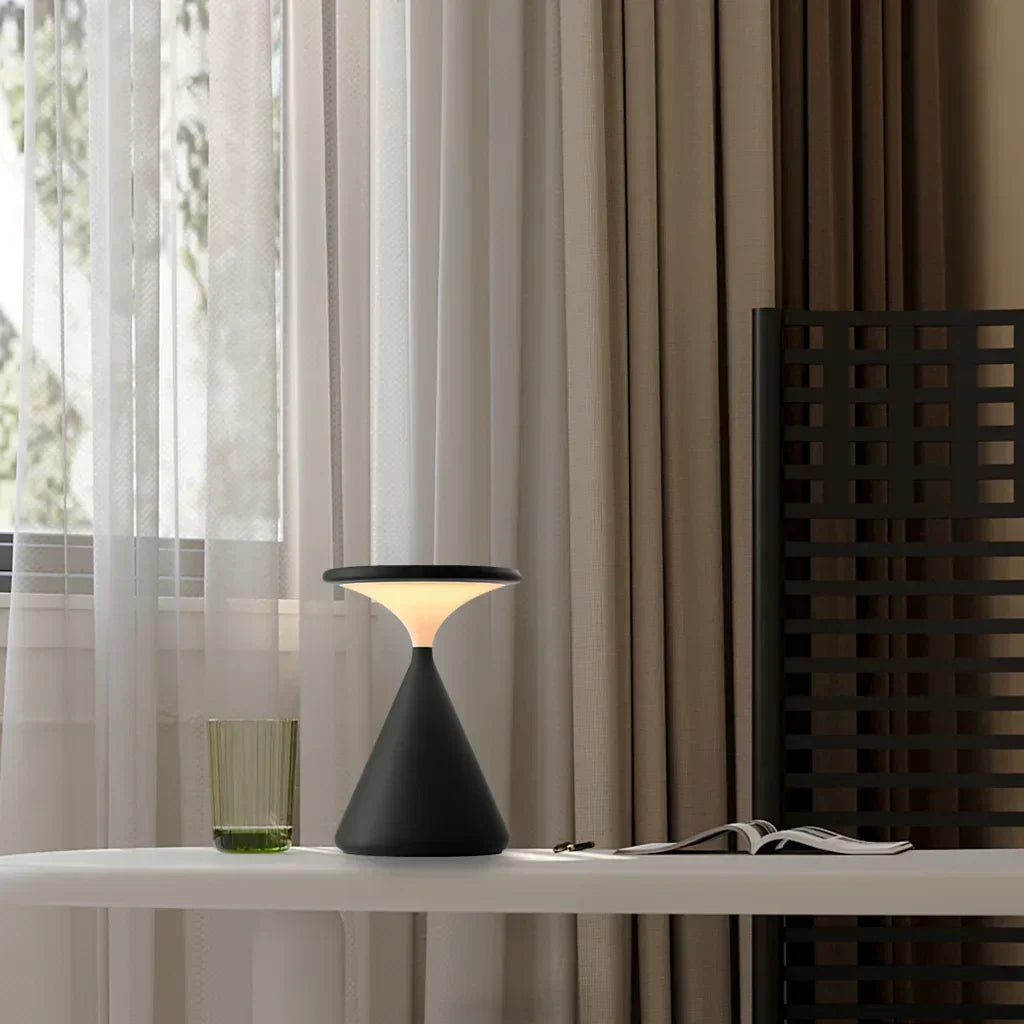Uppladdningsbar LED-bordslampa | 100h driftstid | Varm vitt ljus | Minimalistisk & Touch-dimbar Carvallo