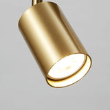 Minimalistisk LED Taklampa med Guld Tubulär Skena och Metalls.k.s. Carvallo