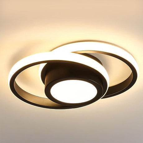 Dubbel Ring LED Taklampa | 10,6 tum Diameter | Sleek Minimalistisk Design | Modern Hem Accent | Brick by Brick Carvallo