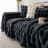 Luxe Ripple Faux Fur Sofföverdrag - Modernt, Stilrent & Hållbart Soffaskydd Carvallo