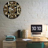 MythosTime - Sophisticated wall clock with Greek key pattern and discreet elegance Carvallo