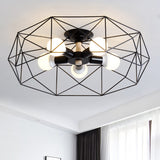 GeoLight – Geometrisk Semi-Flush Taklampa med Trådbur i Metall Carvallo