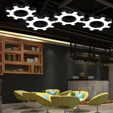 Vägglampa i Gear Form - Metallisk Modern Stil LED Hängande Lamparmatur Carvallo