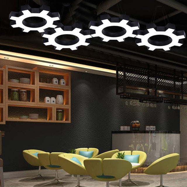 Vägglampa i Gear Form - Metallisk Modern Stil LED Hängande Lamparmatur Carvallo