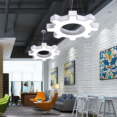 Vägglampa i Gear Form - Metallisk Modern Stil LED Hängande Lamparmatur Carvallo