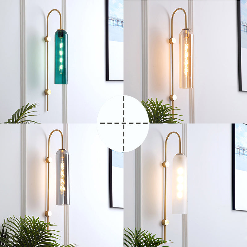 Vägglampa Modern Glas Metall Väggsänkare Carvallo