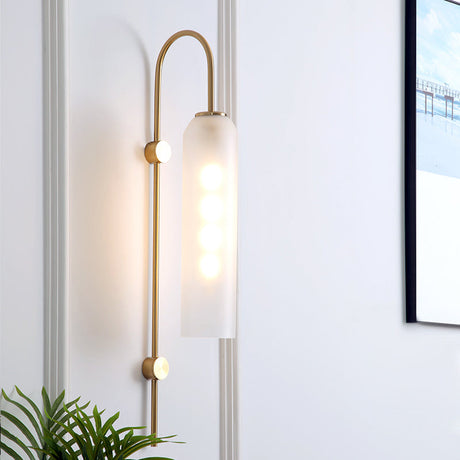 Vägglampa Modern Glas Metall Väggsänkare Carvallo
