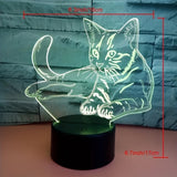 CatGlow - 3D Katt Nattlampa med 7 Färger Touch Kontroll Carvallo