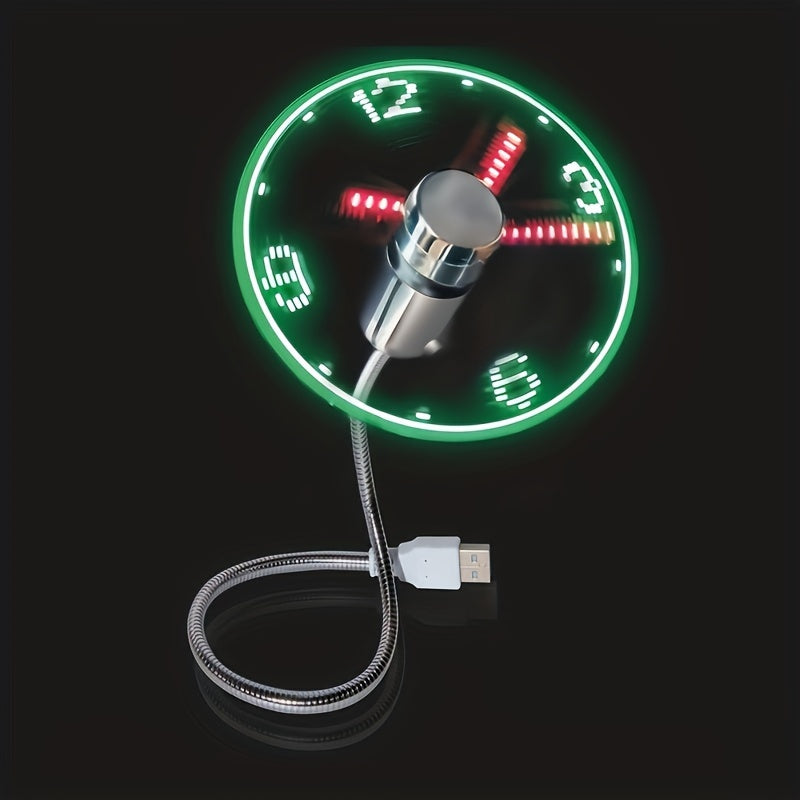 USB Skrivbordsfläkt med LED Klockdisplay Carvallo