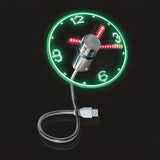 Bärbar USB LED Klockfläkt med Tidsvisning Carvallo