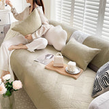 Minimalist All-Season Solid Cotton Geometric Sofföverdrag Carvallo