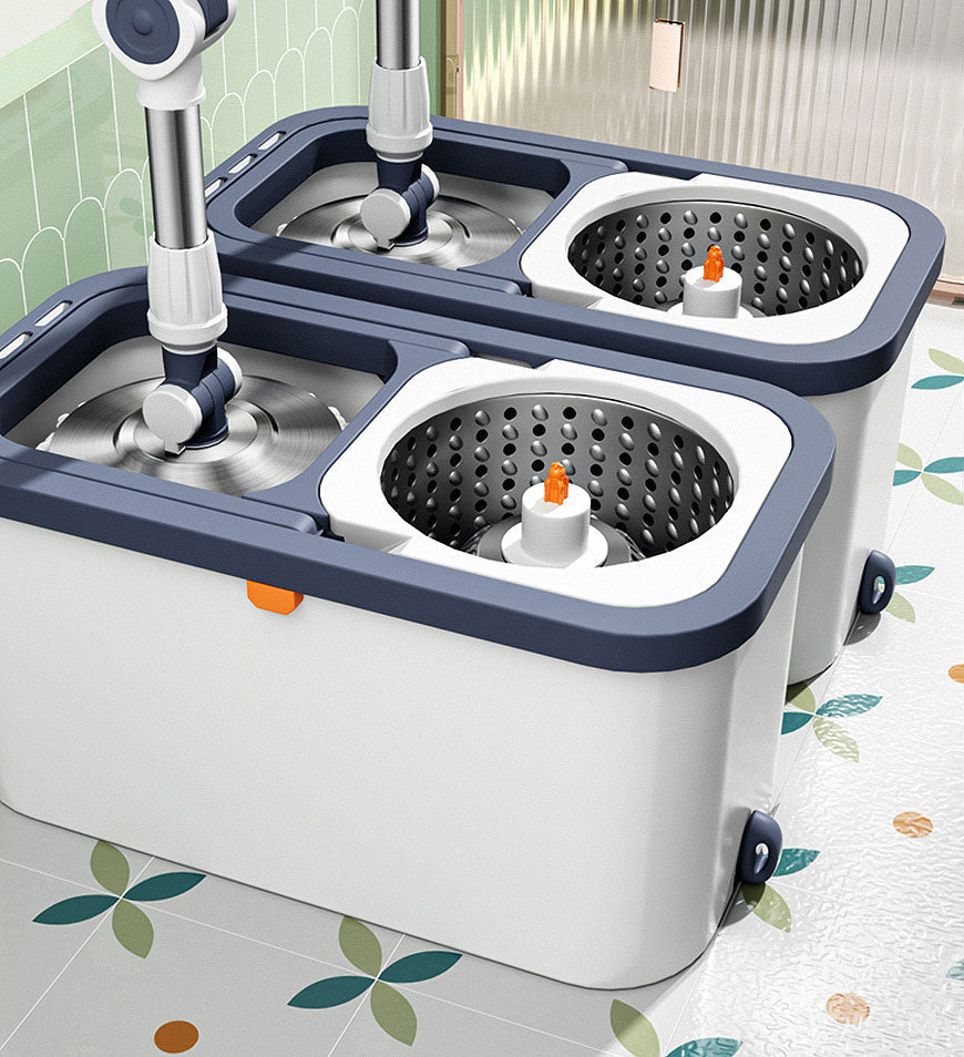 Carvallo skurtrasa med avskiljningssystem | 3 ersättninghuvuden | 136 cm handtag | Handsfree urvridning Carvallo