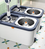 Carvallo skurtrasa med avskiljningssystem | 3 ersättninghuvuden | 136 cm handtag | Handsfree urvridning Carvallo