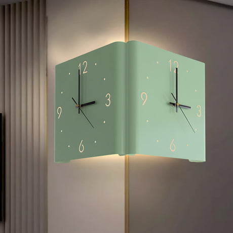 Väggklocka Modern Tyst LED Metall Fyrkantig Carvallo