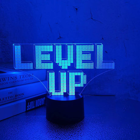 3D LED Lampa Gamer-Barn-BB-Level Up-Hemnix