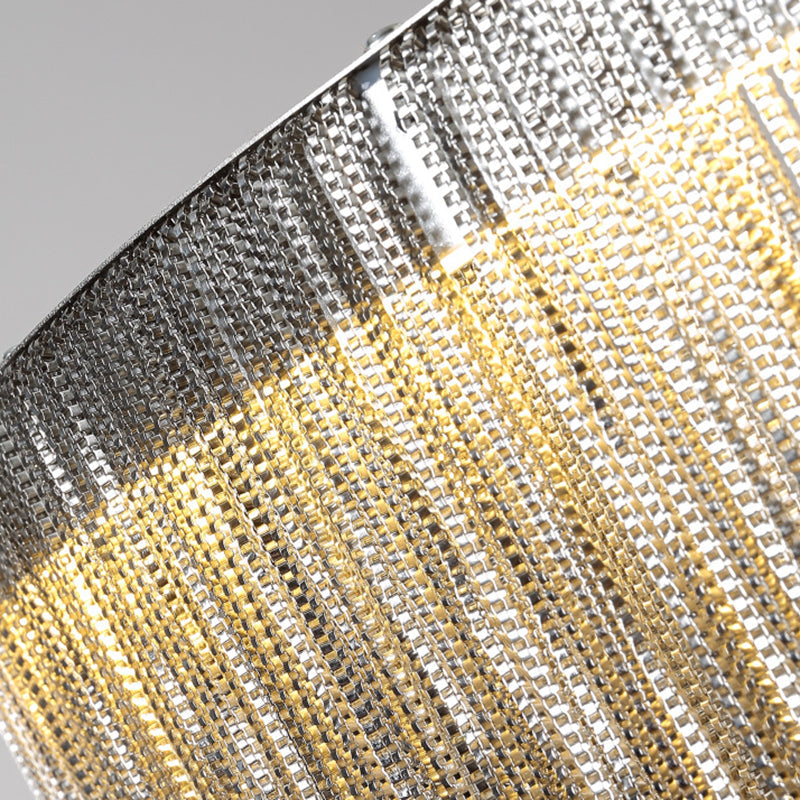 SilverChain - Modern Metall Hänglampa med Rund Form Carvallo