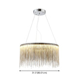 SilverChain - Modern Metall Hänglampa med Rund Form Carvallo