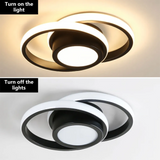 Dubbel Ring LED Taklampa | 10,6 tum Diameter | Sleek Minimalistisk Design | Modern Hem Accent | Brick by Brick Carvallo