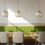 Hänglampa Kognak Glas Modern Minimalistisk 1-Ljuskälla Belysning För Matbord Carvallo
