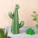 Trio av Keramiska Kaktusdekorationer – Randiga & Texturerade Inomhusornament Carvallo