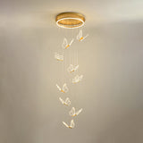 Glänsande Spiral LED Hänglampa i Guld Carvallo