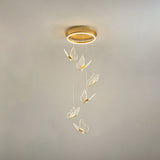 Glänsande Spiral LED Hänglampa i Guld Carvallo