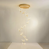 Glänsande Spiral LED Hänglampa i Guld Carvallo